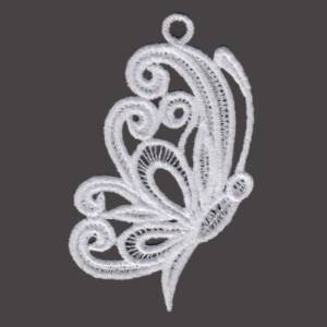 Picture of FSL Butterfly Ornament Machine Embroidery Design