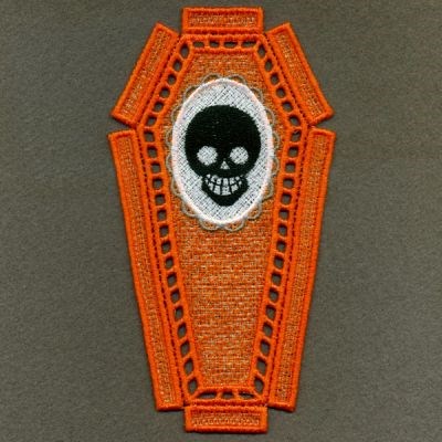 3D FSL Skull Coffin Machine Embroidery Design