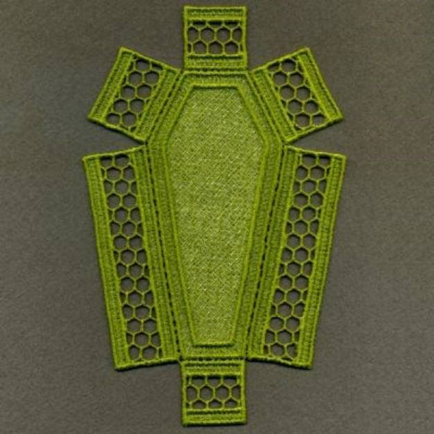 Picture of 3D FSL Halloween Coffin Machine Embroidery Design