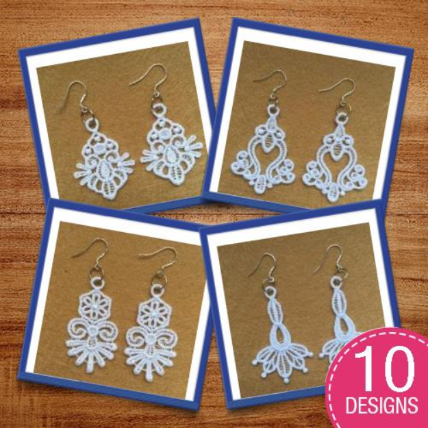 Picture of FSL Delicate Earrings 5 Embroidery Design Pack