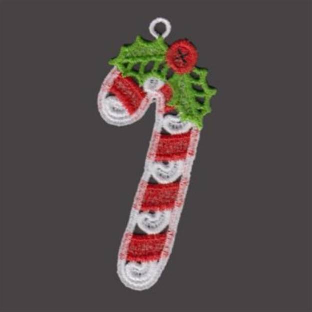Picture of FSL Candy Cane Machine Embroidery Design
