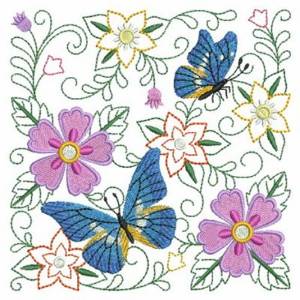 Picture of Butterfly Blocks Machine Embroidery Design