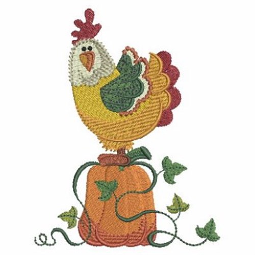Country Chicken Machine Embroidery Design