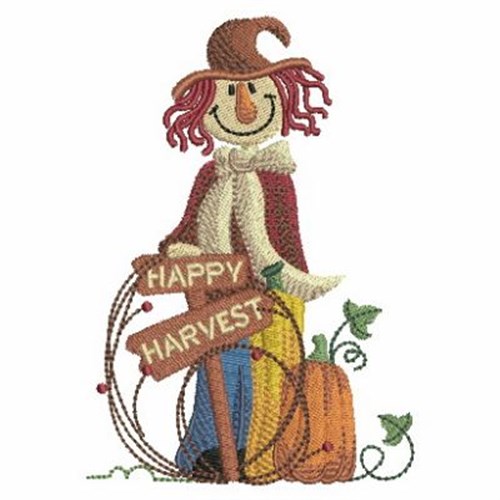 Happy Harvest Machine Embroidery Design