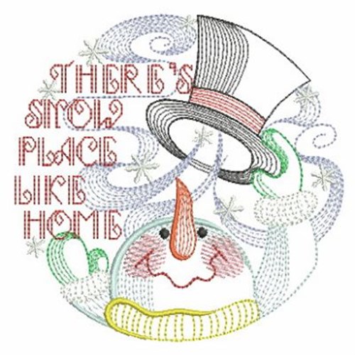 Snow Place Like Home Machine Embroidery Design