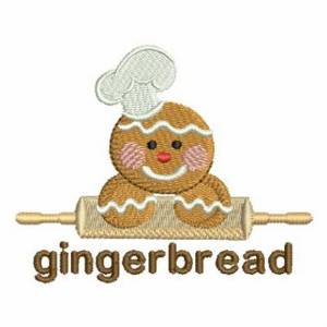 Picture of gingerbread chef Machine Embroidery Design