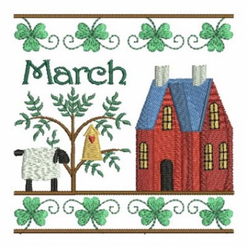 March House Machine Embroidery Design