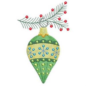 Picture of Crystal Christmas Ornament Machine Embroidery Design