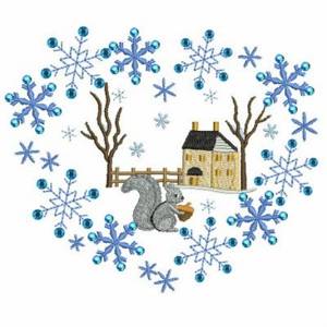 Picture of Crystal Christmas Winter Machine Embroidery Design