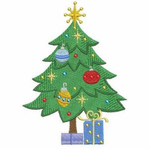 Picture of Crystal Christmas Tree Machine Embroidery Design
