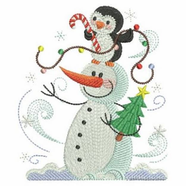 Picture of Snowmen And Friends Machine Embroidery Design