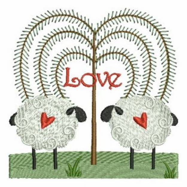 Picture of Country Sheep Love Machine Embroidery Design