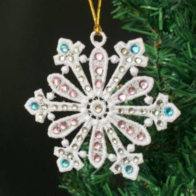 Picture of FSL Crystal Snowflakes Machine Embroidery Design