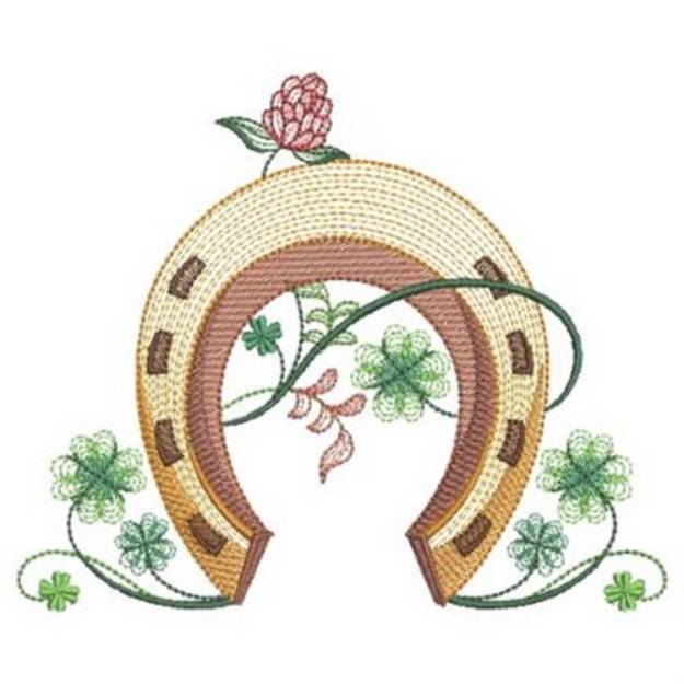 Picture of Good Luck Horseshoe Machine Embroidery Design