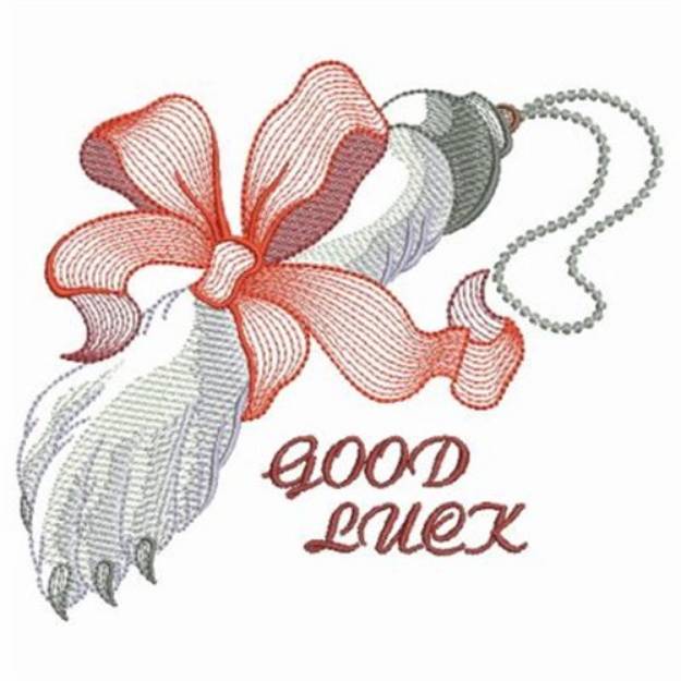 Picture of Good Luck Rabbit's Foot Machine Embroidery Design