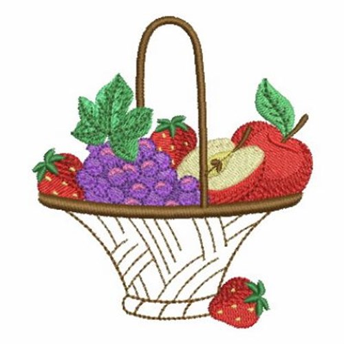Basket Of Fruit Machine Embroidery Design