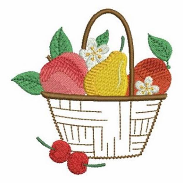 Picture of Basket Of Fruit Machine Embroidery Design