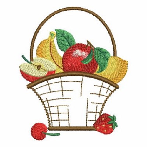 Basket Of Fruit Machine Embroidery Design