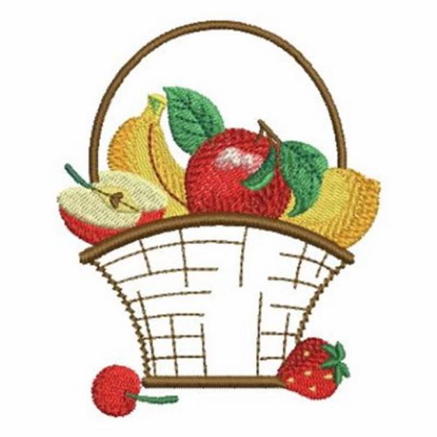 Picture of Basket Of Fruit Machine Embroidery Design