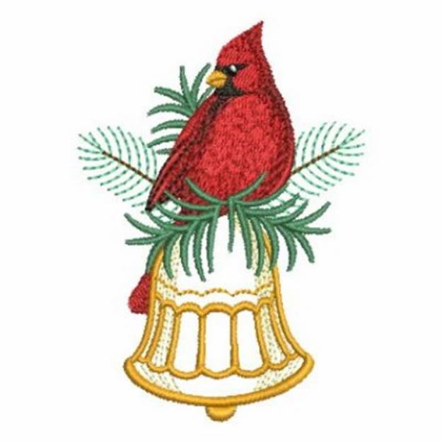 Picture of Bird On Ornaments Machine Embroidery Design