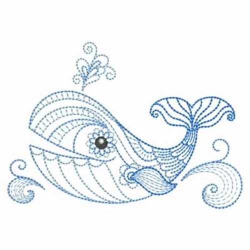 Vintage Sea Life Machine Embroidery Design