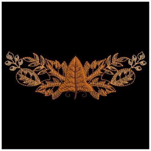 Fall Leaves Border Machine Embroidery Design