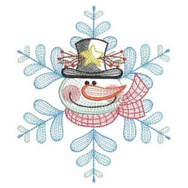 Picture of Rippled Snowman Machine Embroidery Design