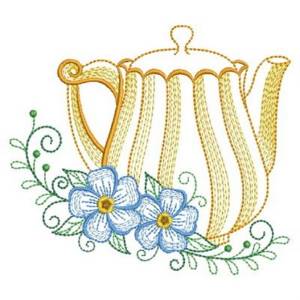 Picture of Vintage Tea Time Machine Embroidery Design