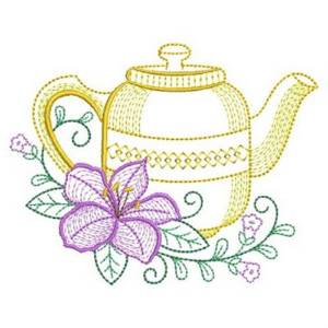 Picture of Vintage Tea Time Machine Embroidery Design