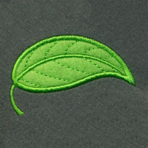 Applique Green Leaf Machine Embroidery Design