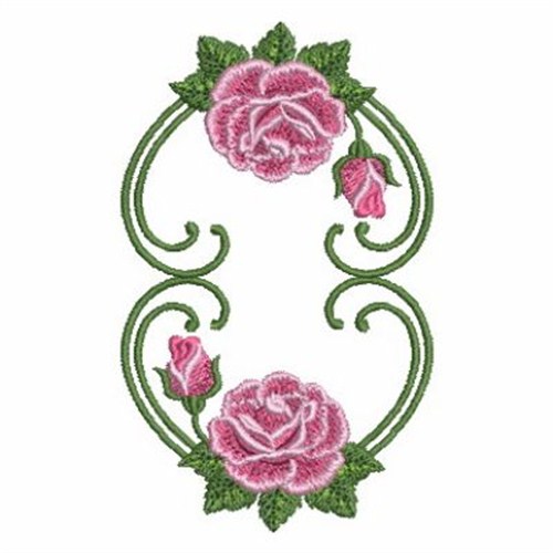Romantic Roses Double Machine Embroidery Design