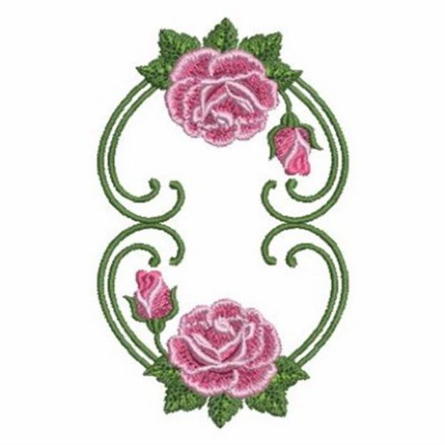 Picture of Romantic Roses Double Machine Embroidery Design