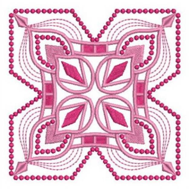 Picture of Heirloom Redwork Quilt Machine Embroidery Design