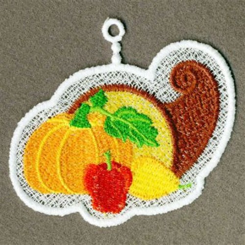 FSL Cornucopia Ornament Machine Embroidery Design