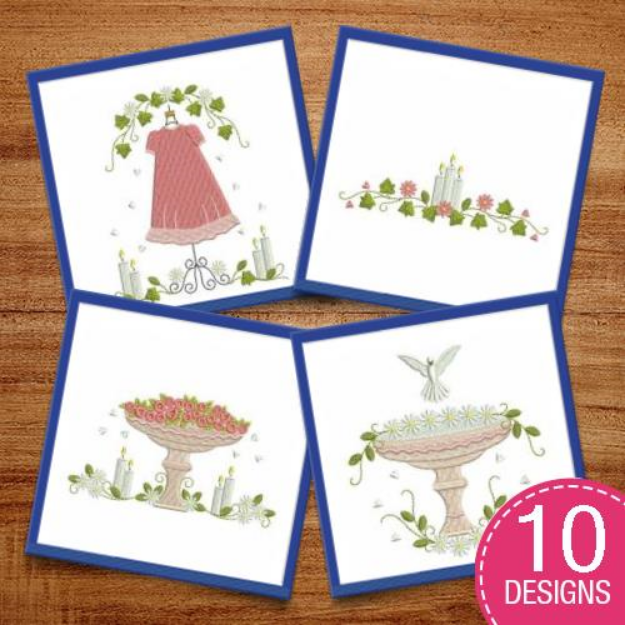 Picture of Christening Embroidery Design Pack