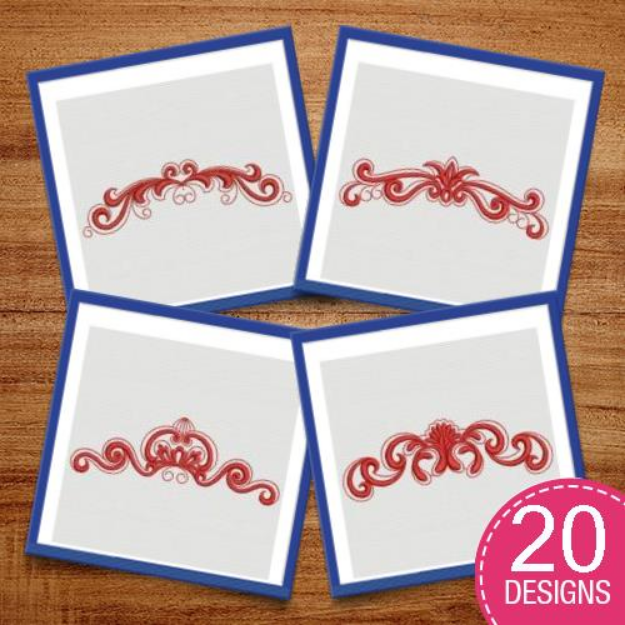 Picture of Heirloom Scroll Decoration Embroidery Design Pack
