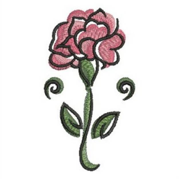 Picture of January Carnation Machine Embroidery Design