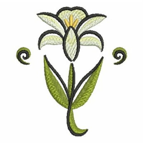 May Lily Machine Embroidery Design