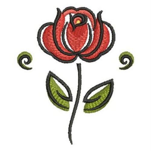 June Rose Machine Embroidery Design