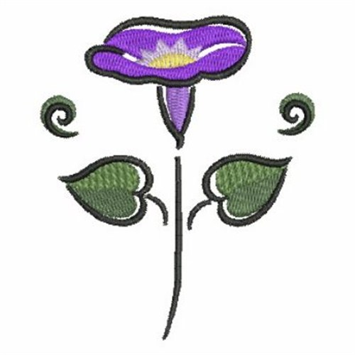 September Morning Glory Machine Embroidery Design