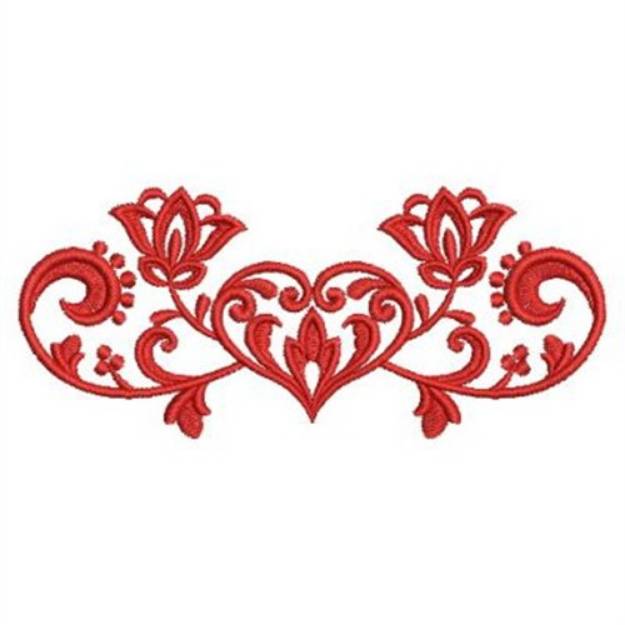 Picture of Heirloom Heart Damask Machine Embroidery Design