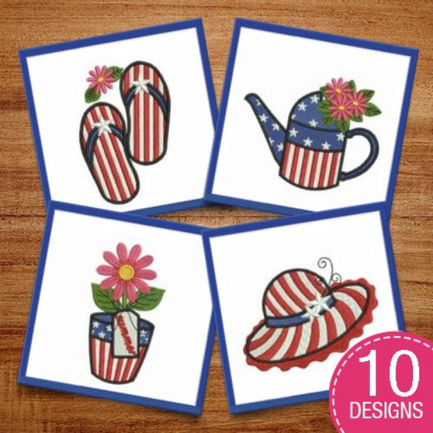Picture of American Summer Embroidery Design Pack