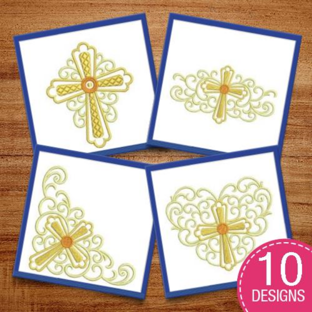 Picture of Heirloom Crosses Embroidery Design Pack