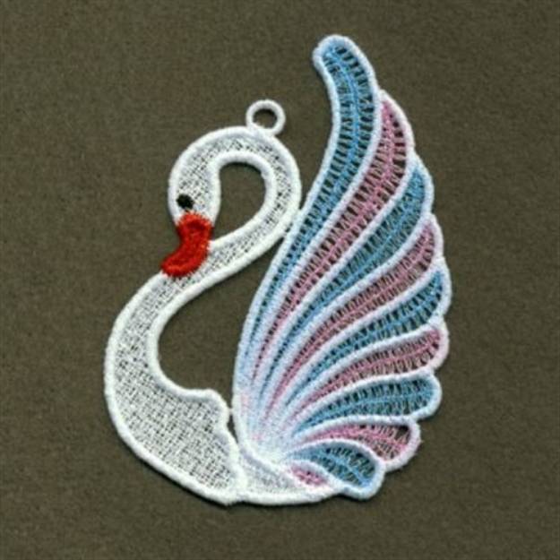 Picture of FSL Colorful Swan Machine Embroidery Design