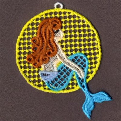FSL Little Mermaid Circle Machine Embroidery Design