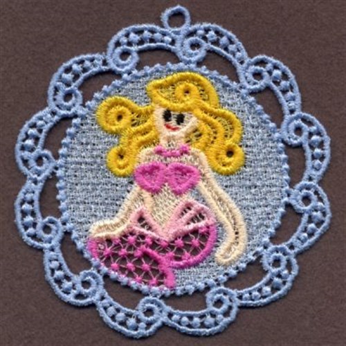 FSL Little Mermaid Circle Machine Embroidery Design