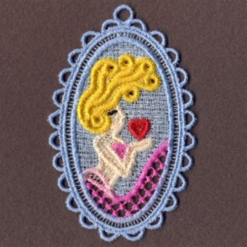 FSL Little Mermaid Oval Machine Embroidery Design