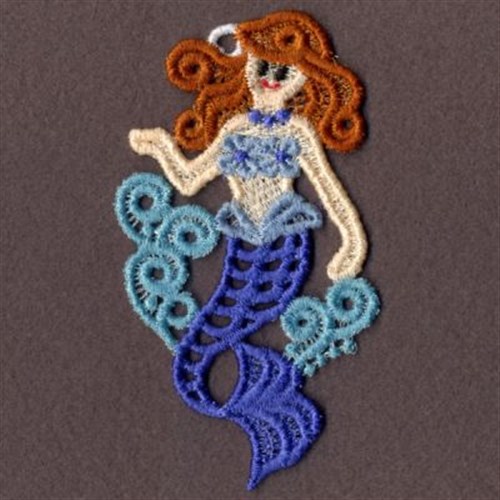 FSL Swirly Little Mermaid Machine Embroidery Design