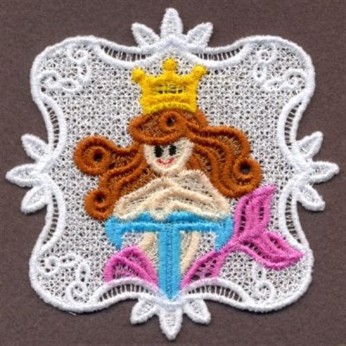 FSL Little Mermaid Square Machine Embroidery Design