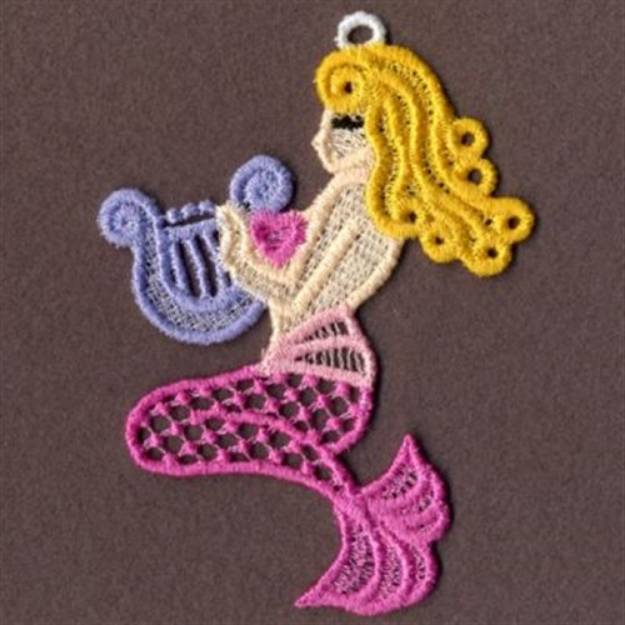 Picture of FSL Little Mermaid & Harp Machine Embroidery Design